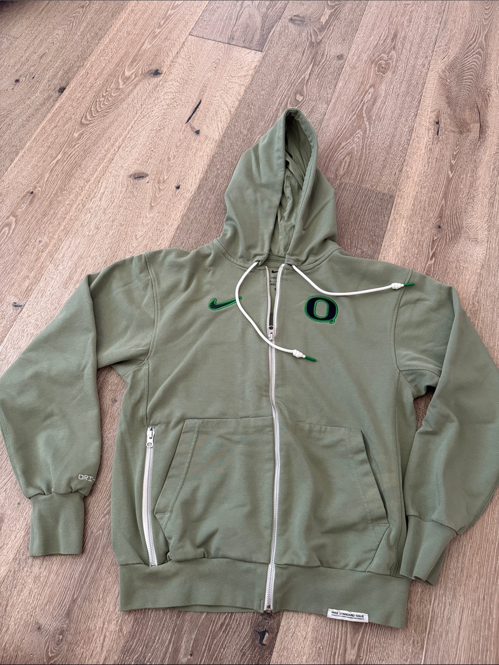 Nike Olive Green Oregon Ducks Dri-FIT Zip Hoodie